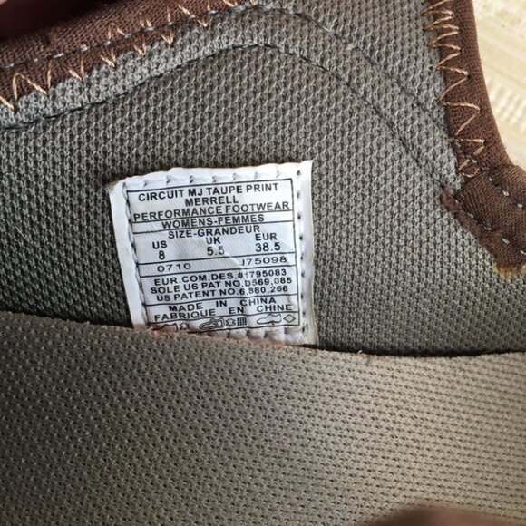 MERRELL taupe Circuit MJ Breeze shoes Size 8 - Picture 6 of 11